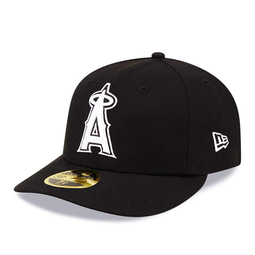 LA Angels MLB Black Low Profile 59FIFTY Fitted Cap-Benirox