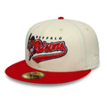 Buffalo Bisons MiLB Hometown White & Red 59FIFTY Fitted Cap-Benirox