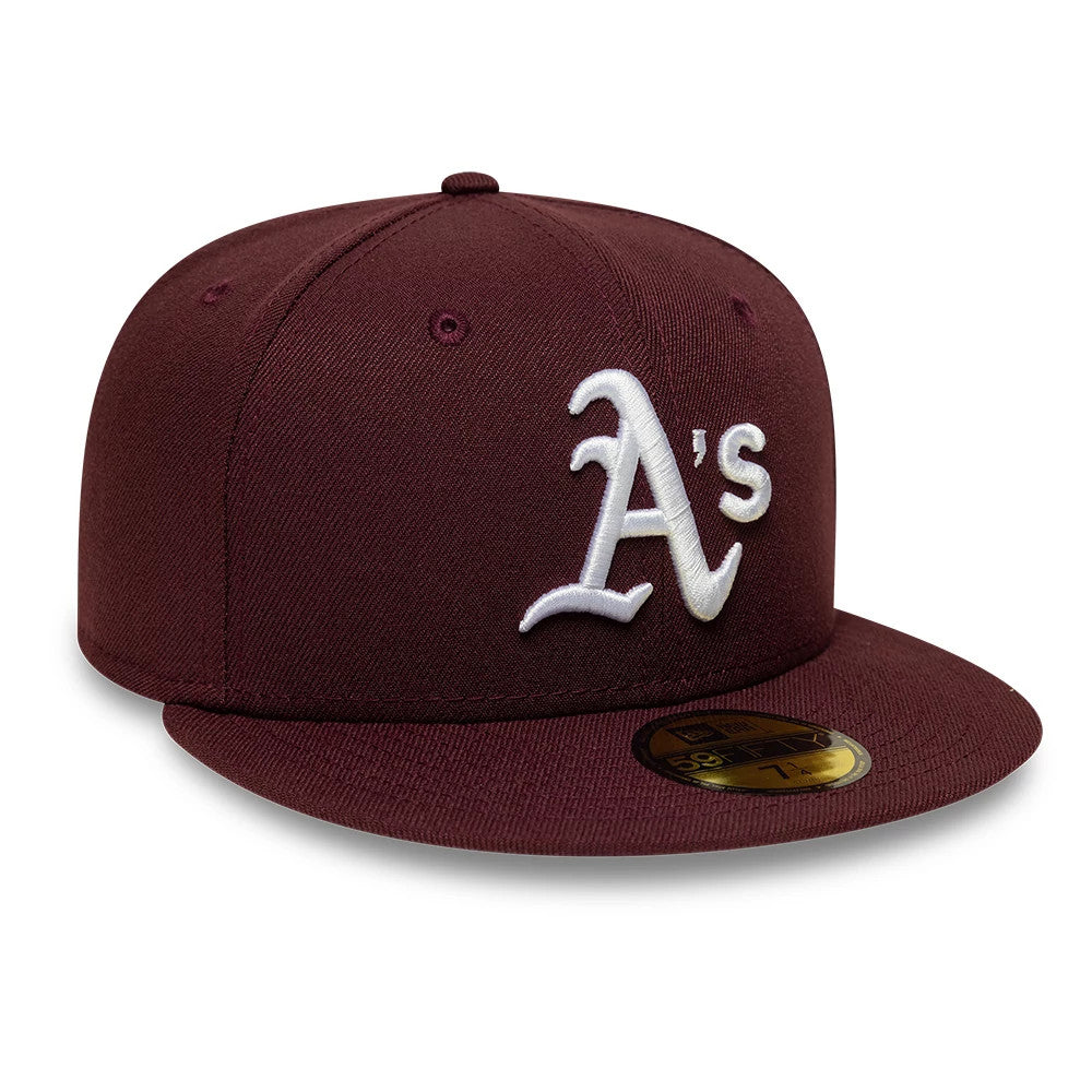 Athletics MLB Dark Purple 59FIFTY Fitted Cap-Benirox