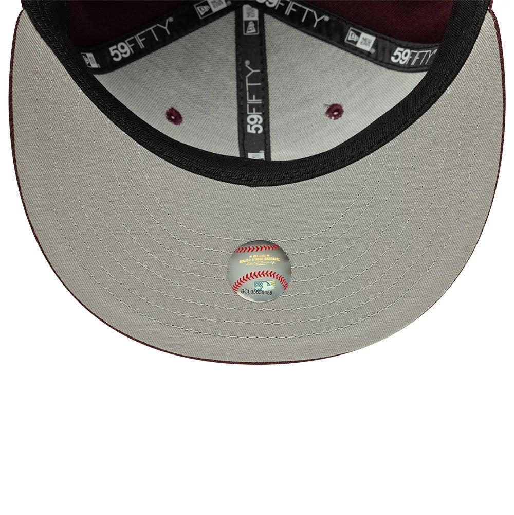 Athletics MLB Dark Purple 59FIFTY Fitted Cap-Benirox