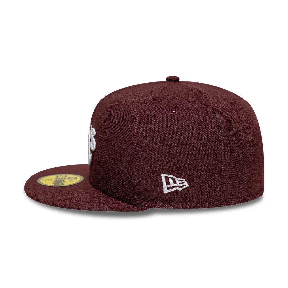 Athletics MLB Dark Purple 59FIFTY Fitted Cap-Benirox