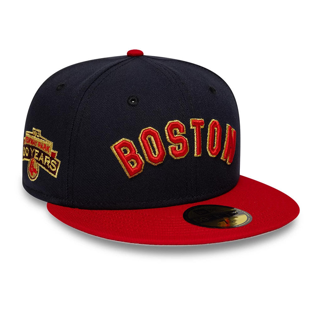 Boston Red Sox MLB Cooperstown Navy 59FIFTY Fitted Cap-Benirox