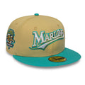 Florida Marlins MLB Vegas Gold & Turquoise 59FIFTY Fitted Cap-Benirox