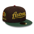 Houston Astros MLB Cooperstown Dark Brown & Green 59FIFTY Fitted Cap-Benirox