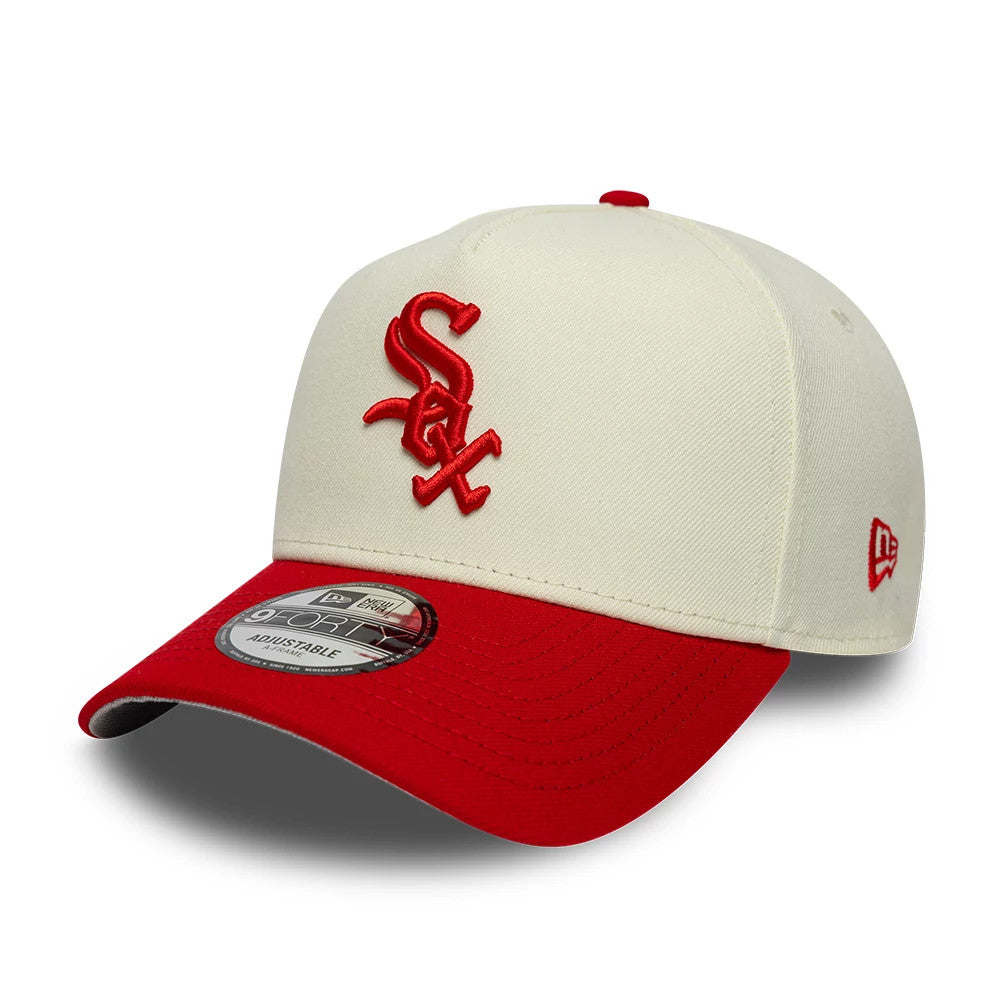 Chicago White Sox MLB Chrome Scarlet Cream 9FORTY A-Frame Adjustable Cap-Benirox