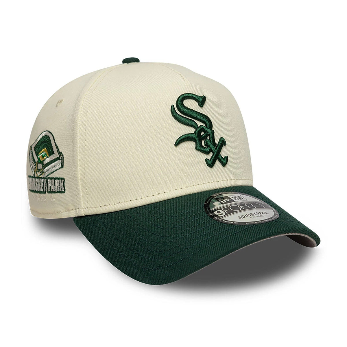 Chicago White Sox Chrome White And Dark Green 9FORTY A-Frame Adjustable Cap-Benirox