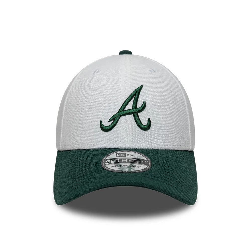 Atlanta Braves MLB White 39THIRTY Stretch Fit Cap-Benirox