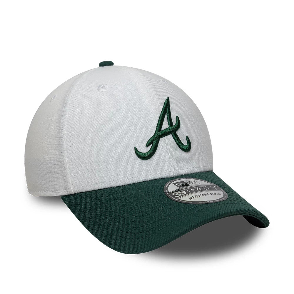 Atlanta Braves MLB White 39THIRTY Stretch Fit Cap-Benirox
