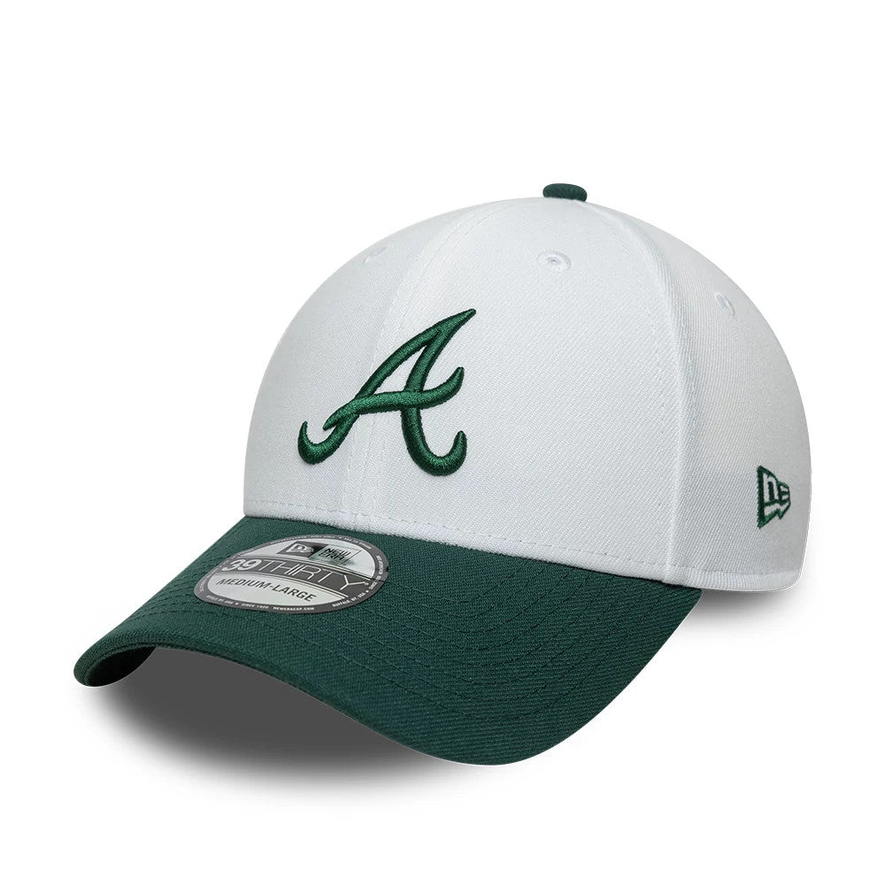 Atlanta Braves MLB White 39THIRTY Stretch Fit Cap-Benirox