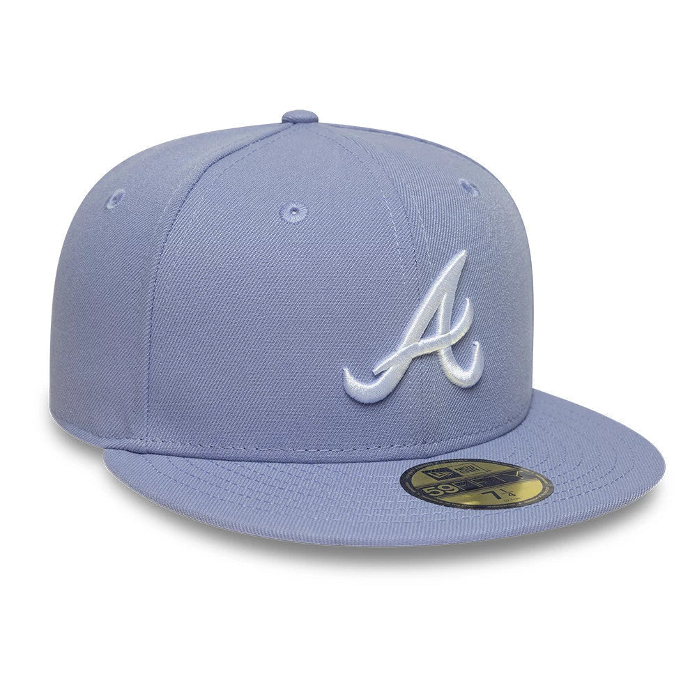Atlanta Braves MLB Pastel Purple 59FIFTY Fitted Cap-Benirox