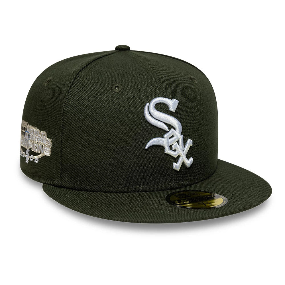 Chicago White Sox MLB Sidepatch Dark Green 59FIFTY Fitted Cap-Benirox