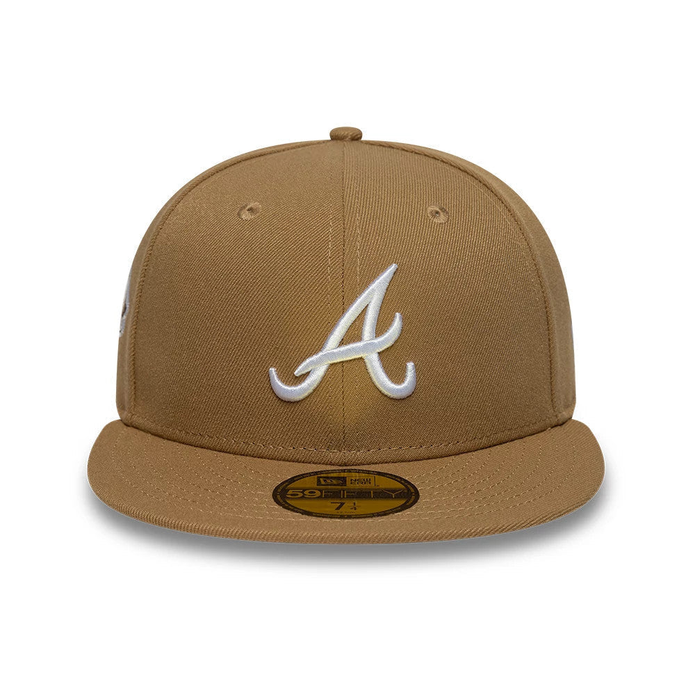 Atlanta Braves MLB Sidepatch Beige 59FIFTY Fitted Cap-Benirox
