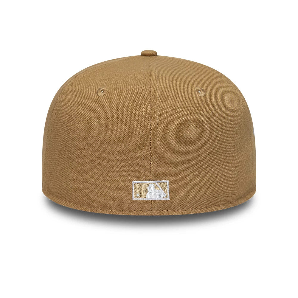 Atlanta Braves MLB Sidepatch Beige 59FIFTY Fitted Cap-Benirox