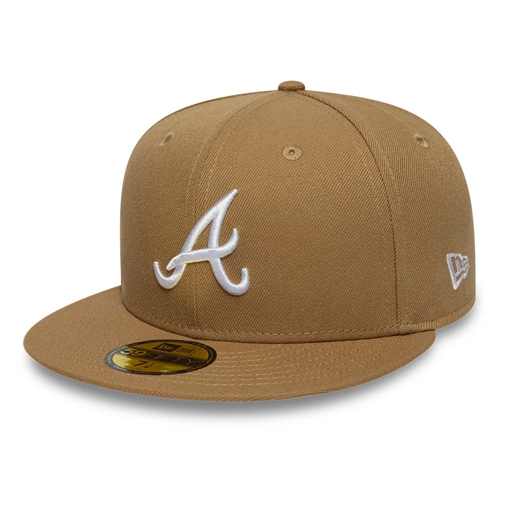 Atlanta Braves MLB Sidepatch Beige 59FIFTY Fitted Cap-Benirox