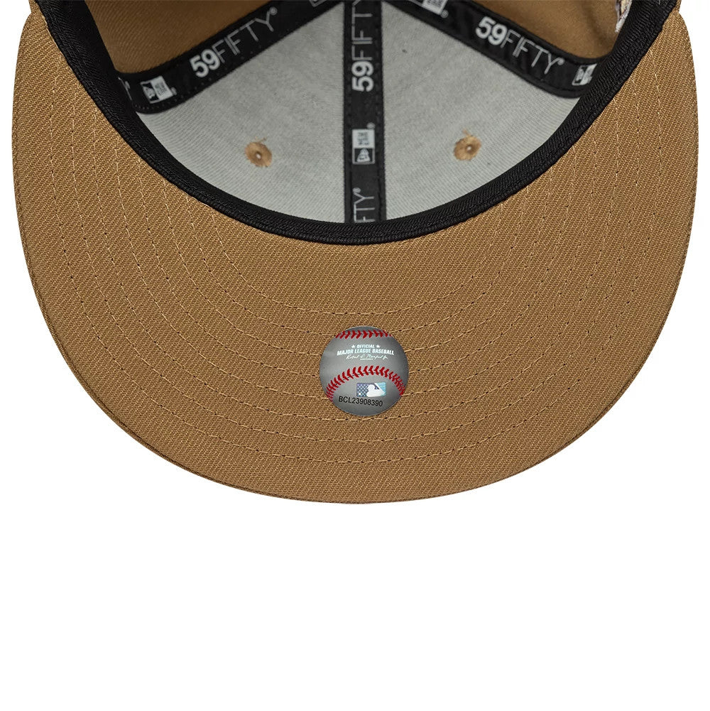 Atlanta Braves MLB Sidepatch Beige 59FIFTY Fitted Cap-Benirox