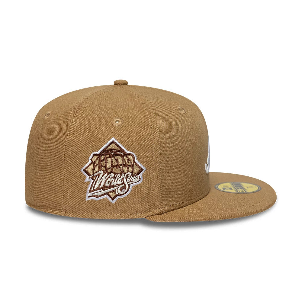 Atlanta Braves MLB Sidepatch Beige 59FIFTY Fitted Cap-Benirox