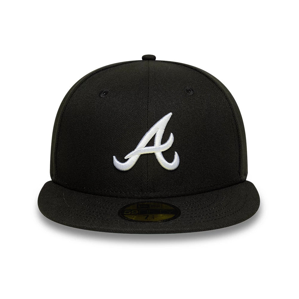 Atlanta Braves MLB Black 59FIFTY Fitted Cap-Benirox