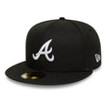 Atlanta Braves MLB Black 59FIFTY Fitted Cap-Benirox
