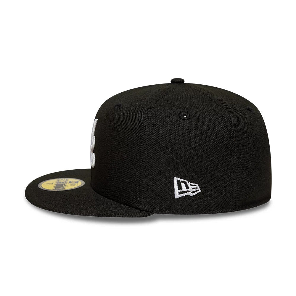 Atlanta Braves MLB Black 59FIFTY Fitted Cap-Benirox